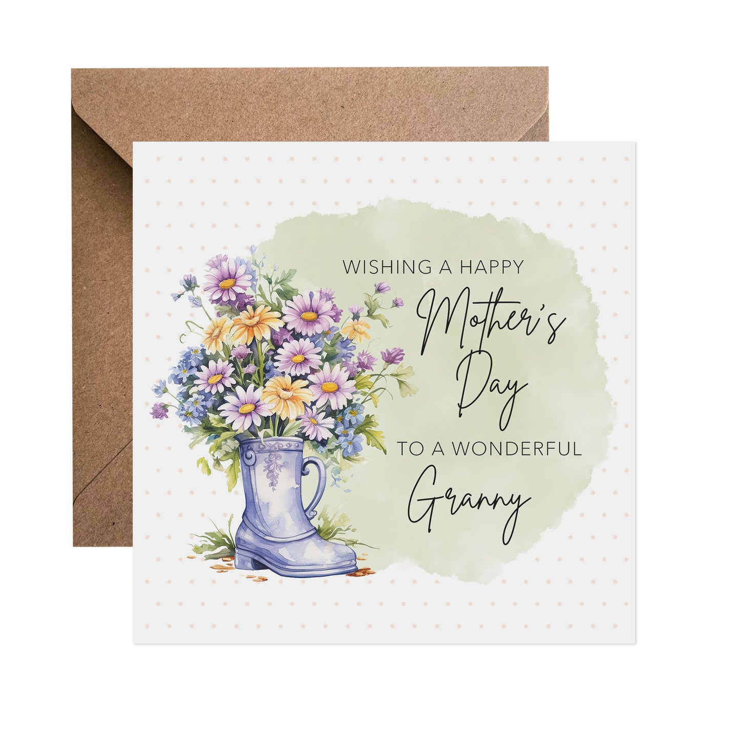 Floral Welly Mother's Day Card - Choose Your Recipient