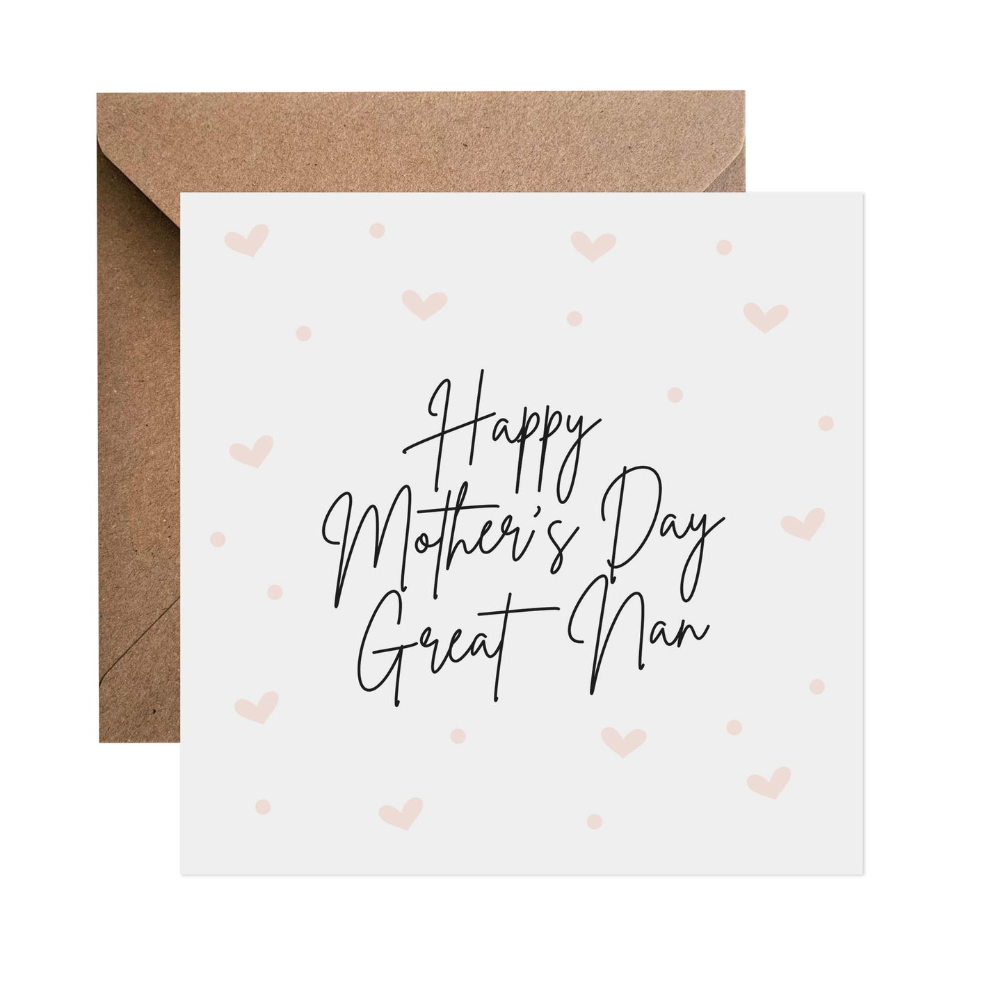 Mothers Day Pink Heart Card - Choose Your Recipient