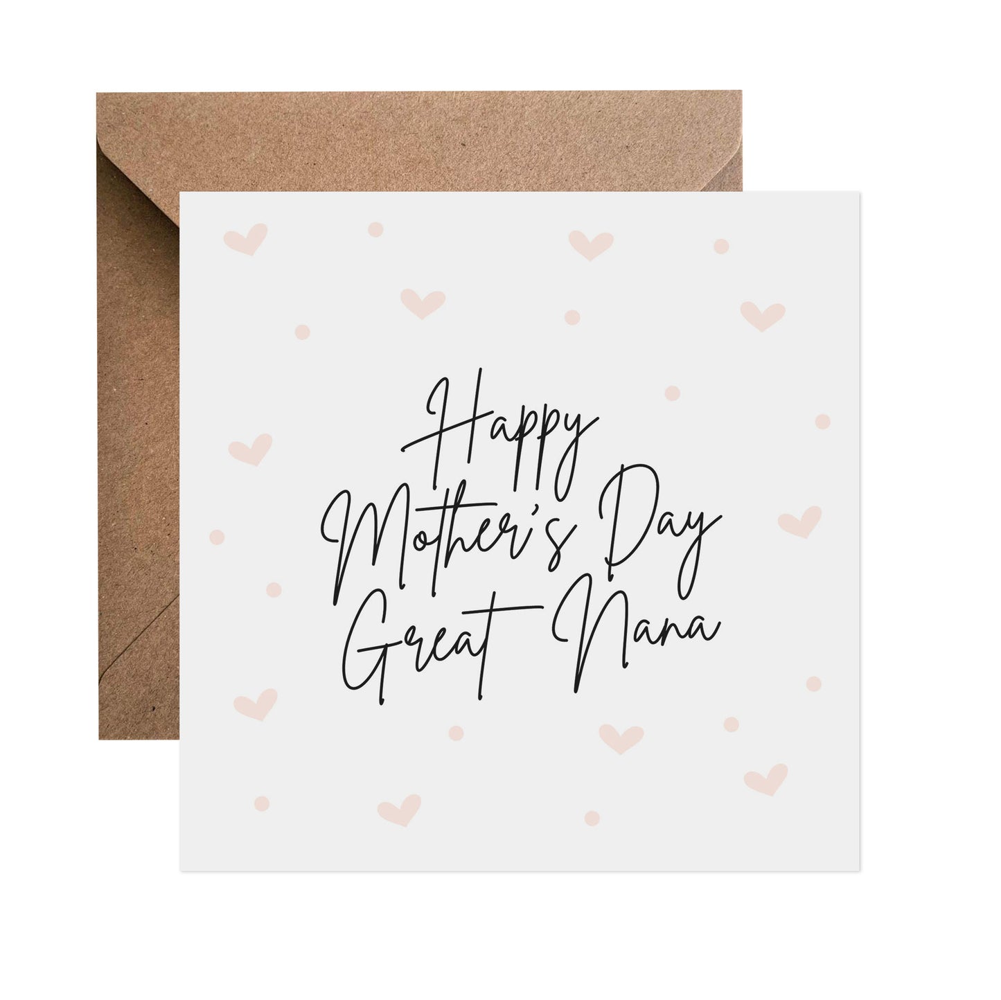 Mothers Day Pink Heart Card - Choose Your Recipient