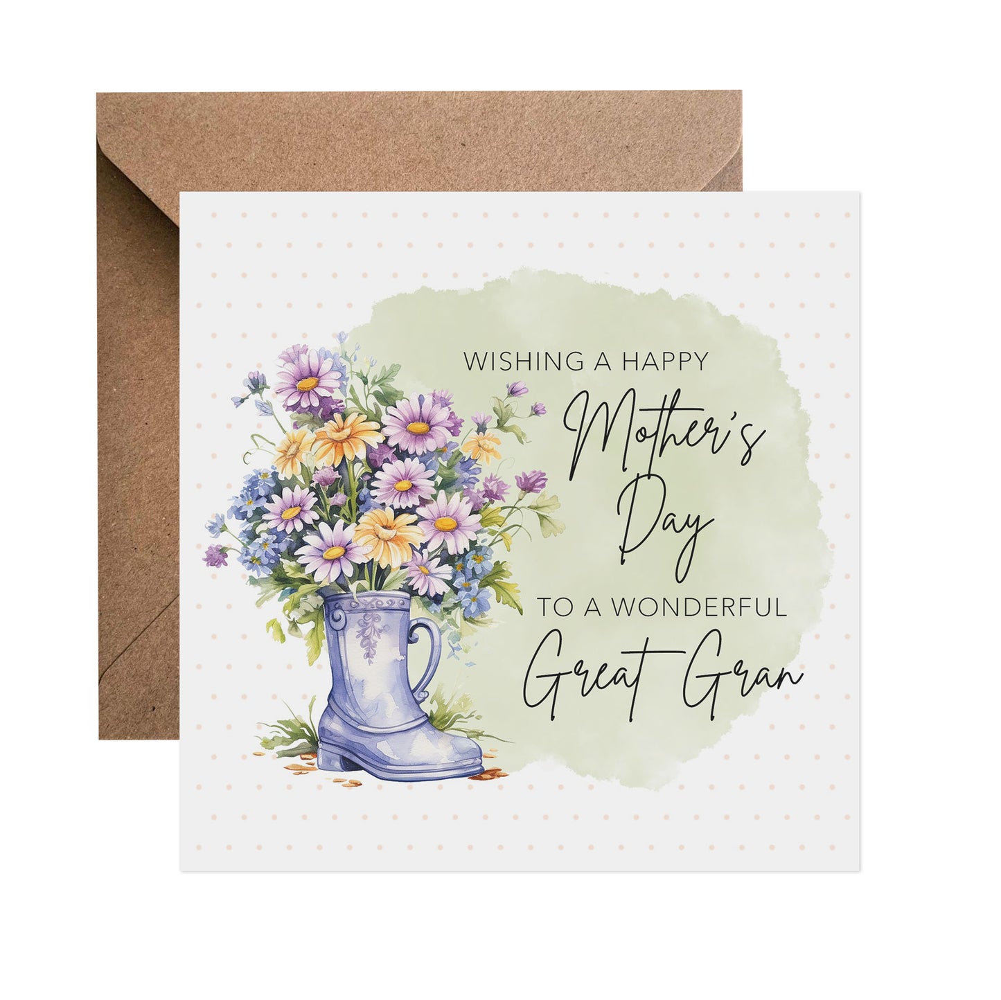 Floral Welly Mother's Day Card - Choose Your Recipient