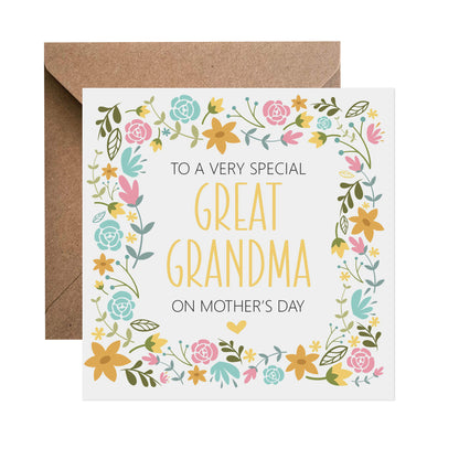 Yellow Floral Mother's Day Card - Choose Your Recipient