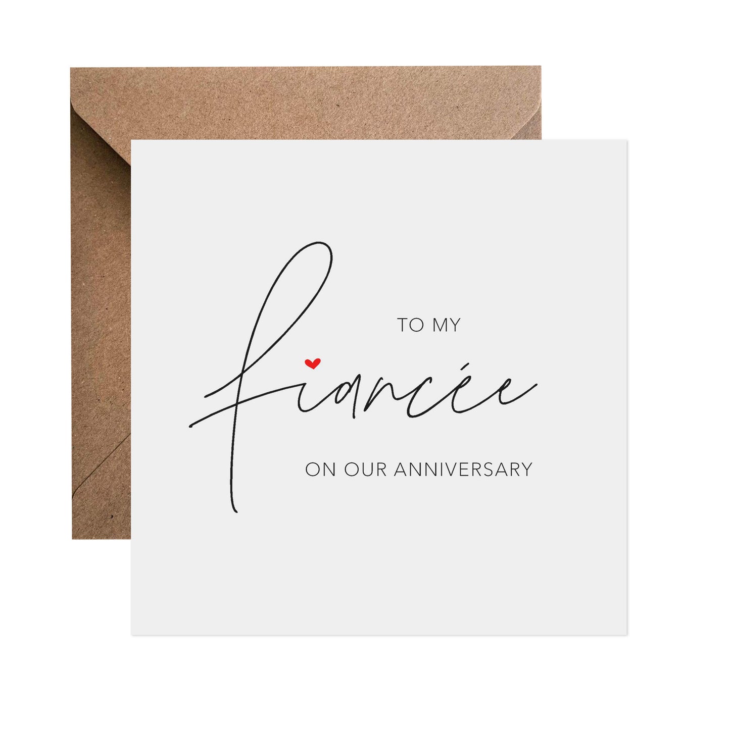 Fiancée Elegant Anniversary Card